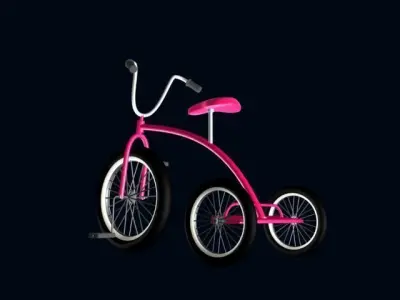 tricycle Low-poly 3D model get