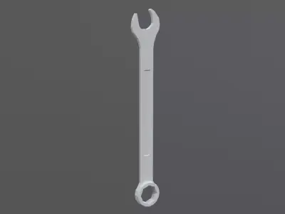 Low Poly Cartoon Wrench Low-poly 3D model