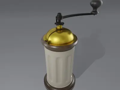 Italian Coffee Grinder LOD Low-poly 3D model