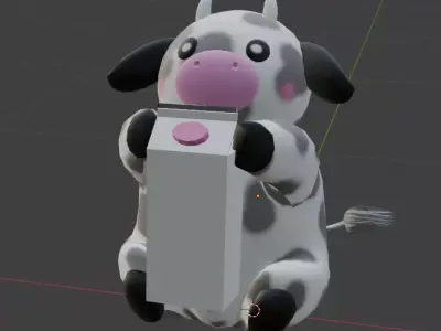 cute cow model 3D model