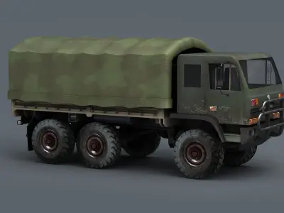 Dongfeng EQ2102 vehicle army truck war tank  3D model