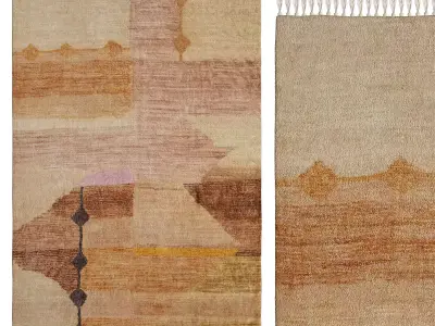 Sandra Printed Chenille Rug 3D model