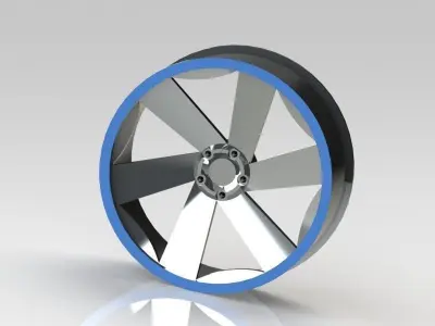Rim 1 wheel with rims Free 3D model