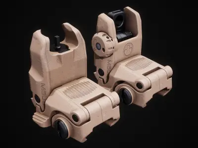 Magpul Mbush Sight AAA 3D game asset Low-poly 3D model