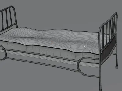 Old hospital furniture - part 1 - beds 3D model