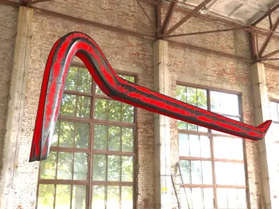 Crowbar pair of cross sticks 3D model