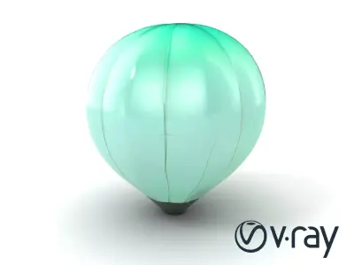 Night Glow Hot Air Balloon model pack Low-poly 3D model