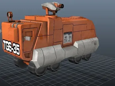 Armoured Truck Low-poly 3D model