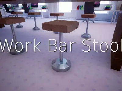 Work Bar Stool SHC Quick Office LM Low-poly 3D model