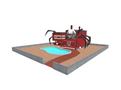 choo choo charles home  Low-poly 3D model
