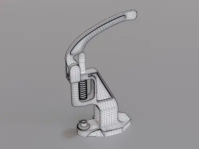 Snap button machine  Low-poly 3D model