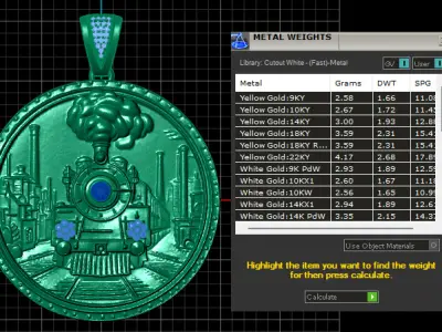 RAILWAY TRAIN COIN PENDANT 3D PRINTABLE MODEL 3D print model