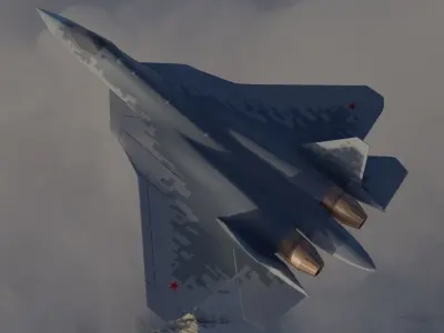 SU57 5TH GEN FIGHTER JET 3D model