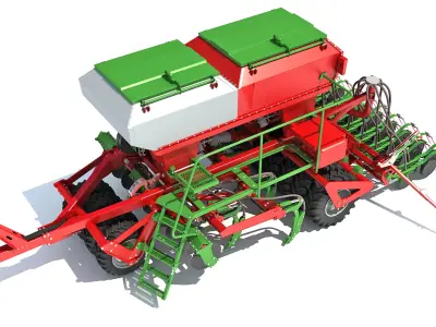 Trailed Planter Seeder 3D model purchase