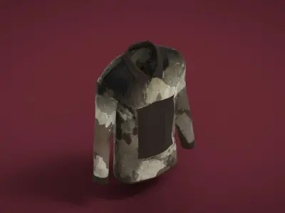 Military Outfit - T-shirt Low-poly 3D model 41