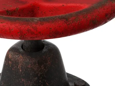 Aged Industrial Pipe Valve  3D model