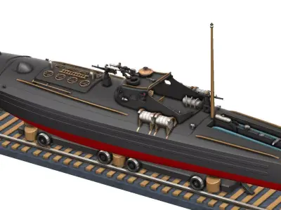 Thornycroft 70ft Coastal Motor Boat 3D print model