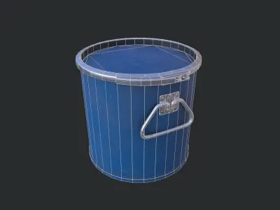 Sheet Drum Low-poly 3D model
