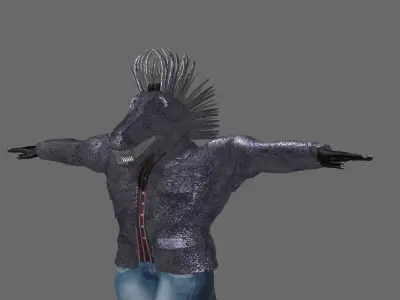 Monster Dragon dude Free low-poly 3D model