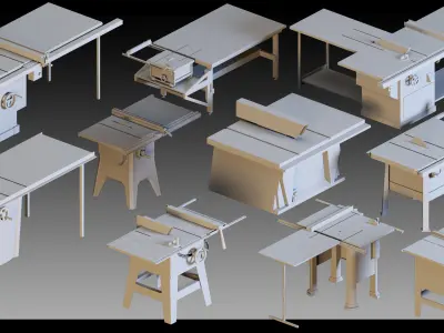 41 Carpentry Equipments- Kitbash- High detail 3d models 3D model