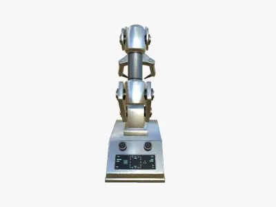 Robotic Hand A08 Aluminum - Machinery Industrial Design Low-poly 3D model