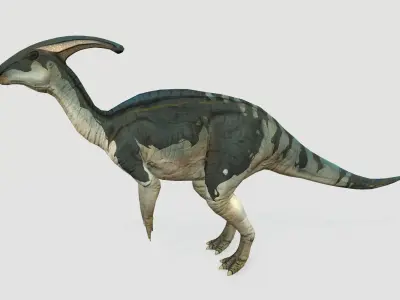 Parasaurolophus Low-poly 3D model