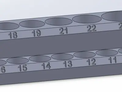 Socket Organizer - 1-2 in Drive Metric Impact Socket 3D print model