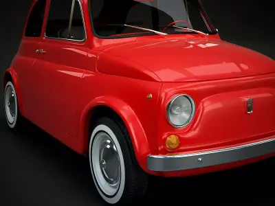 Fiat 500 Rigged 3D model