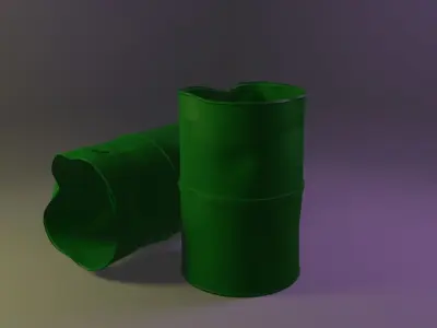 Low-poly barrels two Free low-poly 3D model