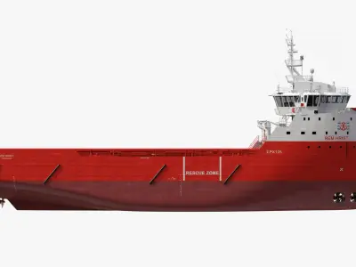 Ulstein PX105 Rem Hrist Platform Supply Vessel 3D model