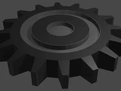 Simple Gear Low-poly 3D model