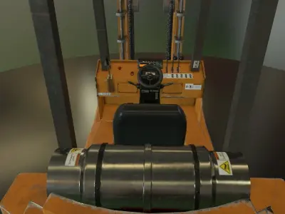 PBR Forklift Low-poly 3D model