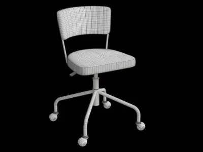 Tania Gold Task Chair Low-poly 3D model