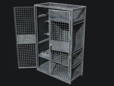 Medium Military Storage Locker - Game Ready PBR Low-poly 3D model