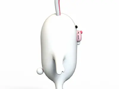 Bunny Stylized Low-poly 3D model