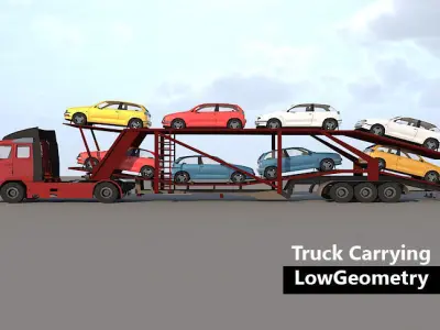 Truck Carrying - Low Geometry 3D model