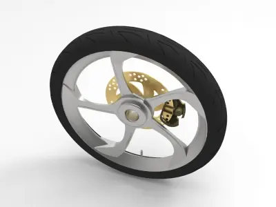 Motorcycle tire 3D model 3D model