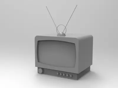 Toon Vintage TV 3D model