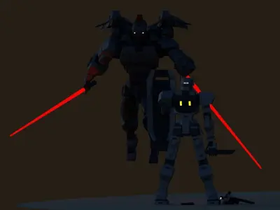 Spartan Class Mech Unit-01 Sator Low-poly 3D model