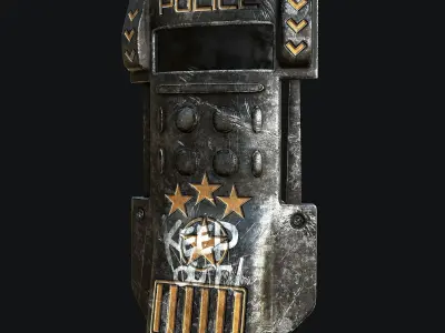 Police Shield Low-poly 3D model purchase