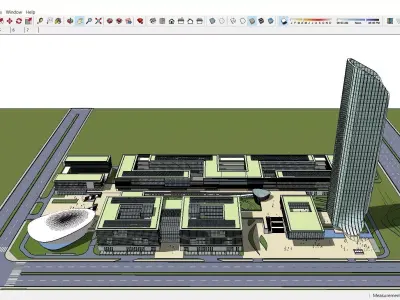 Sketchup Office building H4 3D model