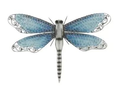Turquoise Metal Eclectic Wall Decor 3D model