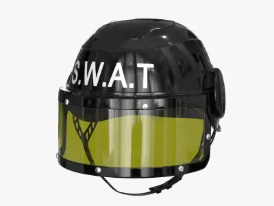 SWAT Helmet Low-poly 3D model