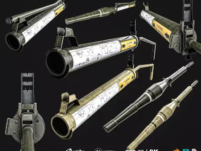 RPG-76 Komar Low-poly 3D model by cgtdg