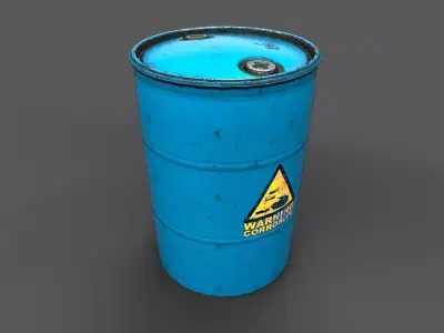 Drum Barrel Low-poly 3D model