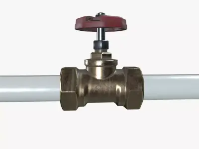 Pipe valve 3D model purchase