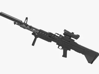 M60E4 air rifle 3D model
