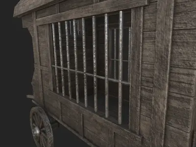 Prison Wagon Low-poly 3D model