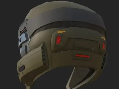 Military Helmet for Gaming Low-poly 3D model