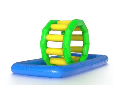 Modular inflatable water park ROLLER WALKER Low-poly 3D model